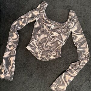 Mesh Y2K Butterfly Top